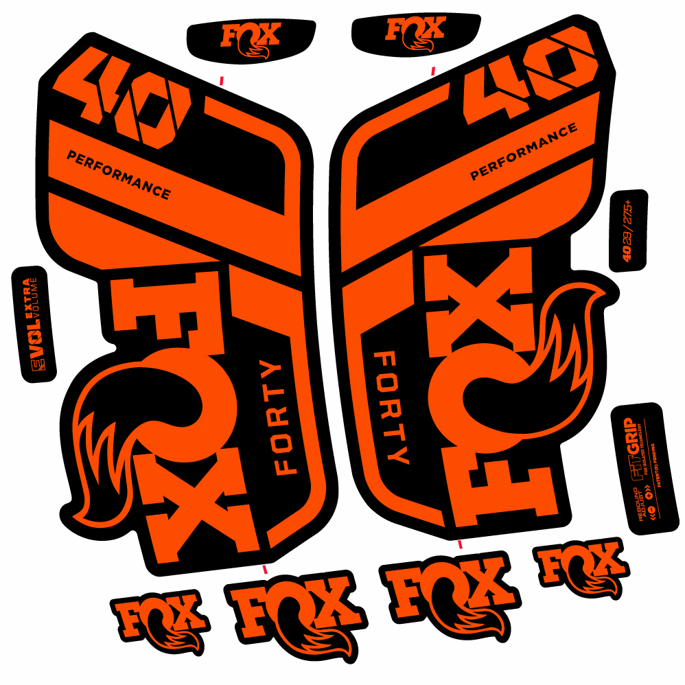 Stickers Fox 40 Performance 2021 compatibles Autocollants fourche 29"