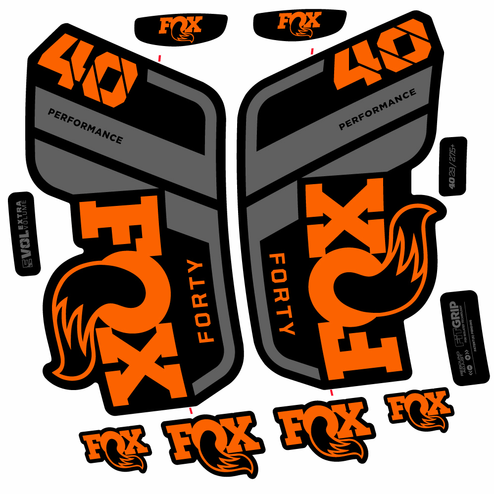 Stickers Fox 40 Performance 2021 compatibles Autocollants fourche 29"