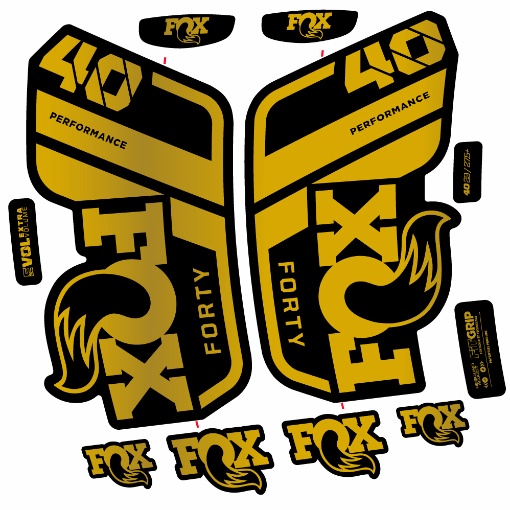 Stickers Fox 40 Performance 2021 compatibles Autocollants fourche 29"
