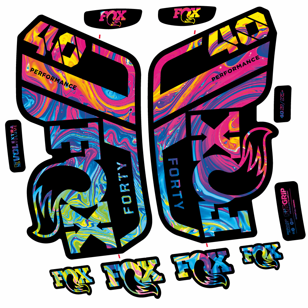 Stickers Fox 40 Performance 2021 compatibles Autocollants fourche 29"
