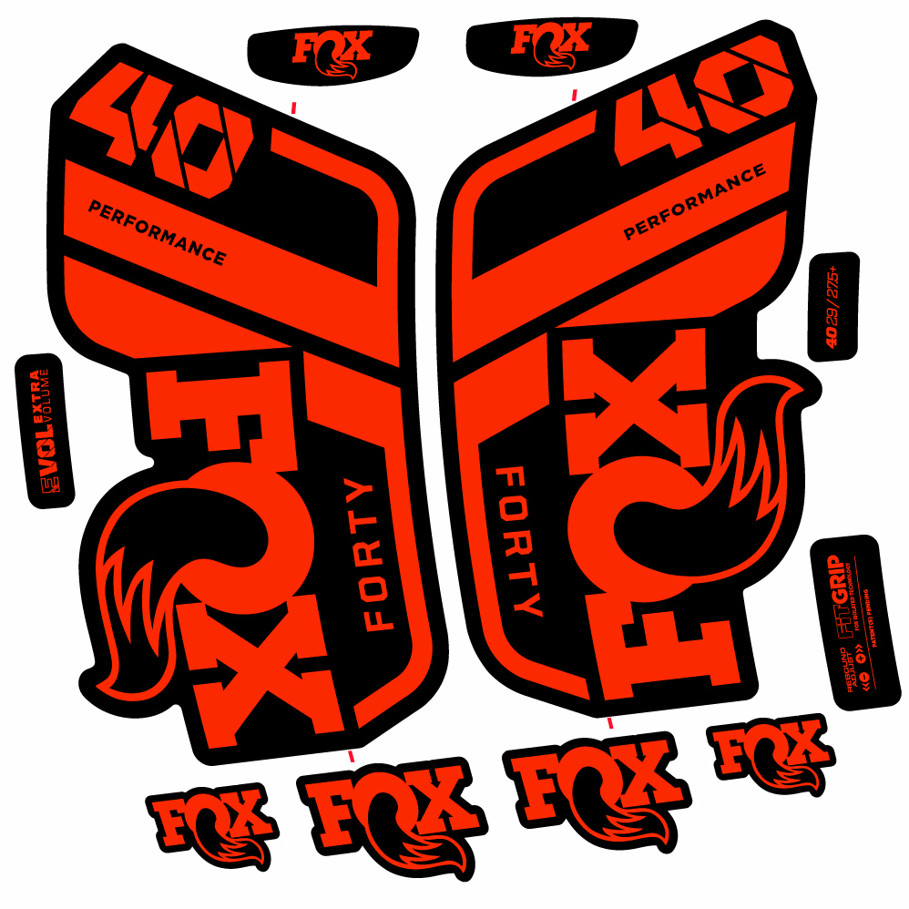 Stickers Fox 40 Performance 2021 compatibles Autocollants fourche 29"