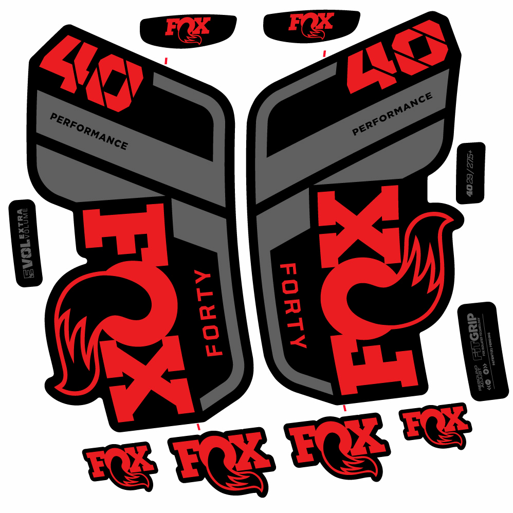 Stickers Fox 40 Performance 2021 compatibles Autocollants fourche 29"