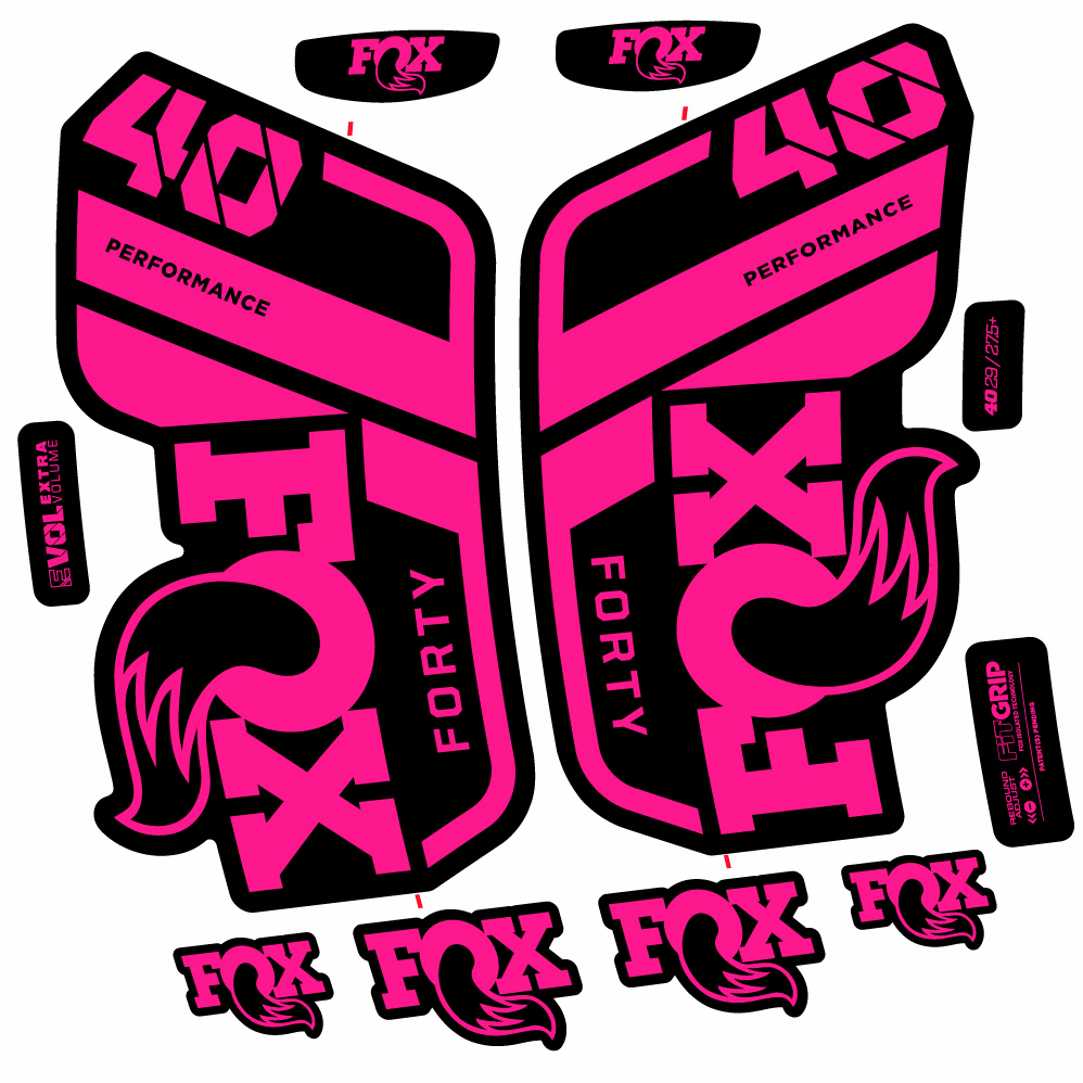 Stickers Fox 40 Performance 2021 compatibles Autocollants fourche 29"