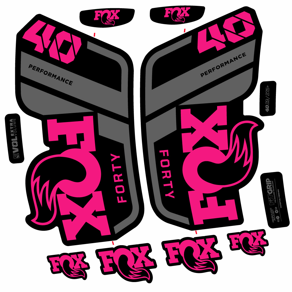 Stickers Fox 40 Performance 2021 compatibles Autocollants fourche 29"