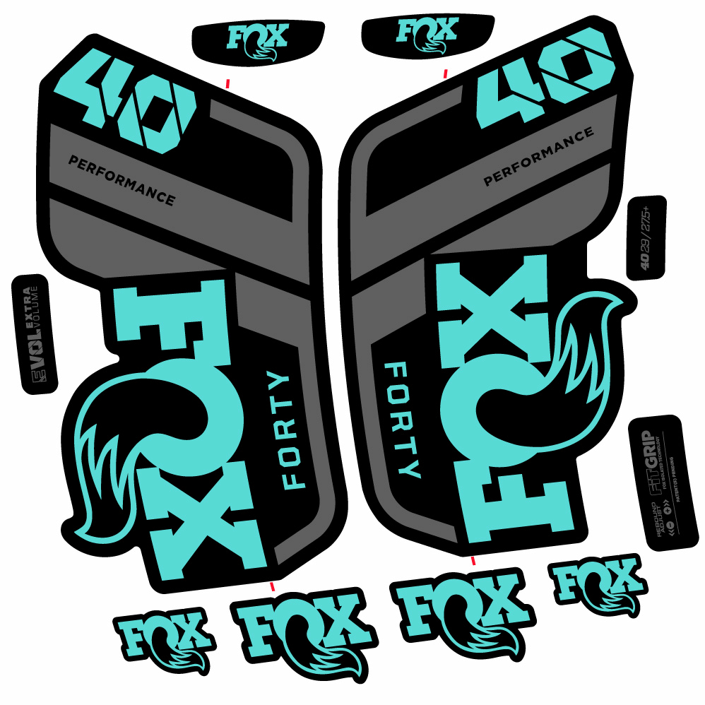 Stickers Fox 40 Performance 2021 compatibles Autocollants fourche 29"
