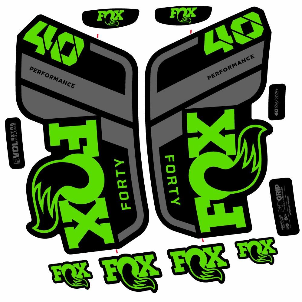 Stickers Fox 40 Performance 2021 compatibles Autocollants fourche 29"