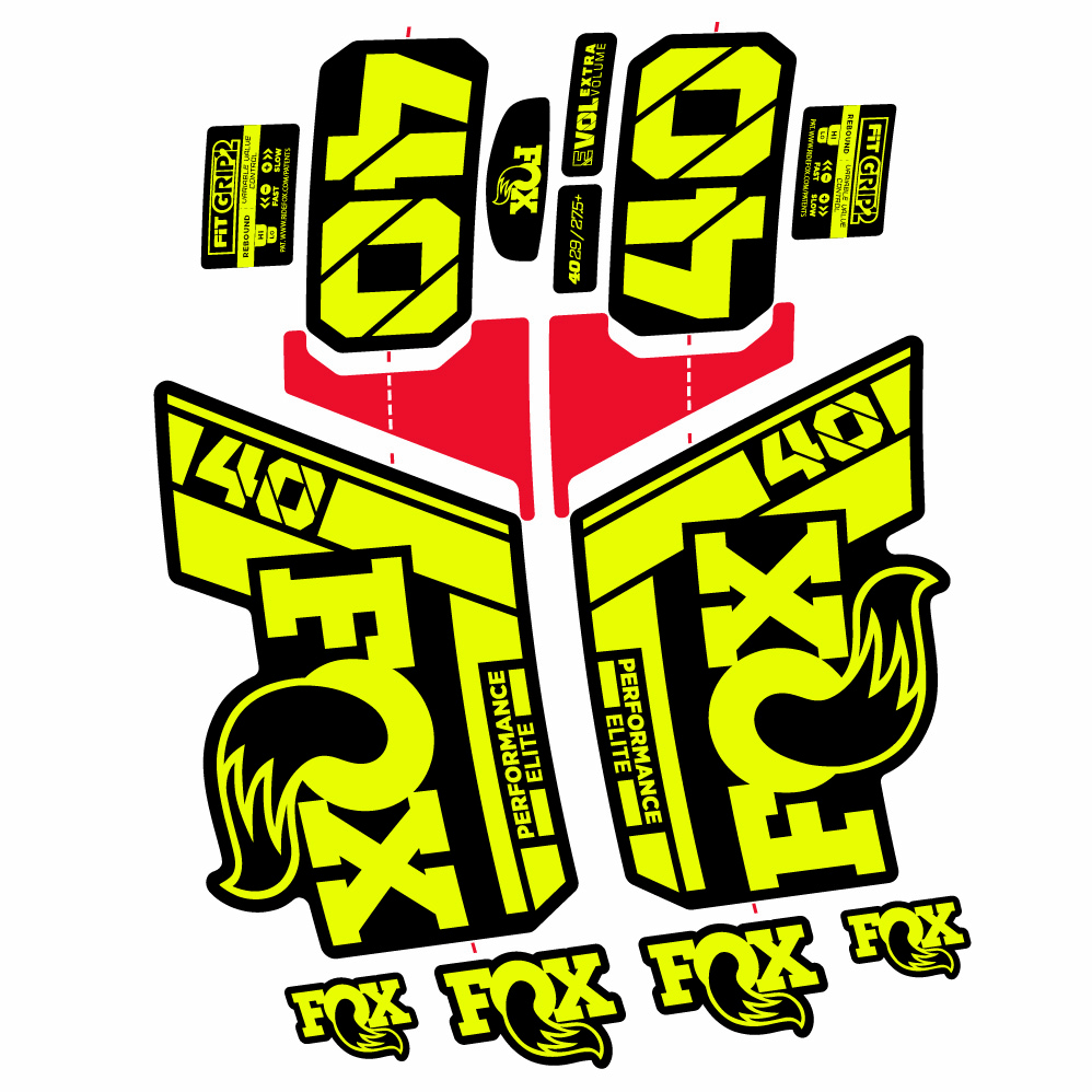 Stickers FOX 40 Performance Elite 2022 compatibles Autocollants fourche 29"