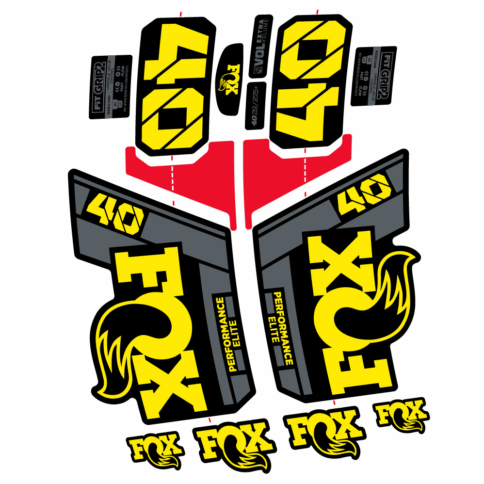 Stickers FOX 40 Performance Elite 2022 compatibles Autocollants fourche 29"