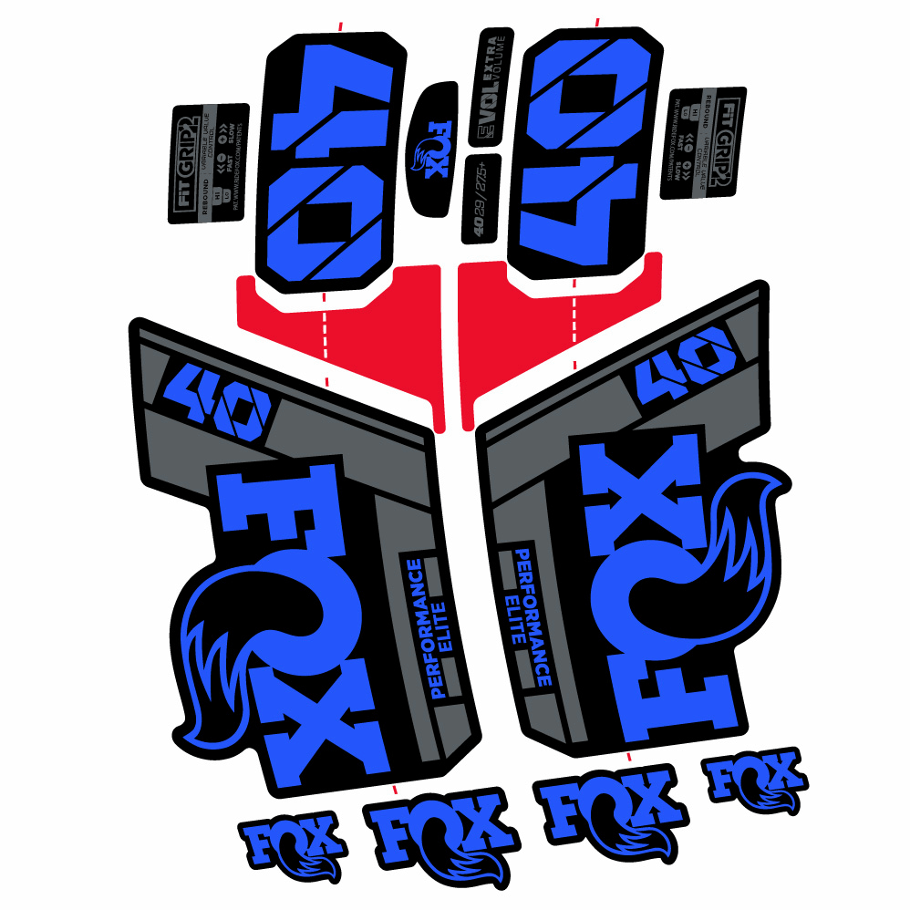Stickers FOX 40 Performance Elite 2022 compatibles Autocollants fourche 29"