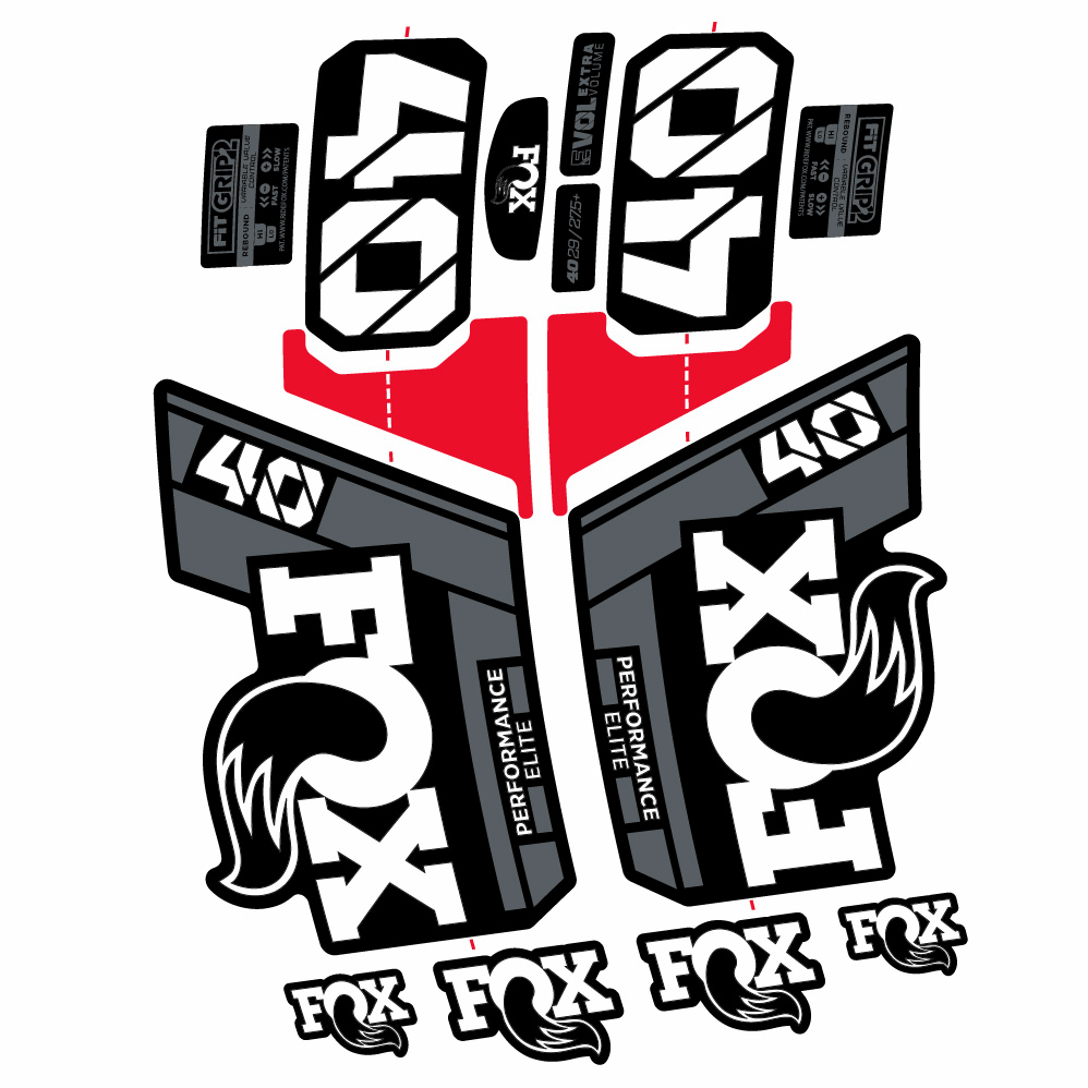 Stickers FOX 40 Performance Elite 2022 compatibles Autocollants fourche 29"