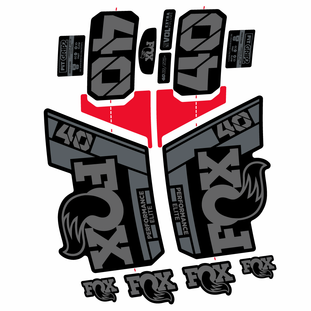 Stickers FOX 40 Performance Elite 2022 compatibles Autocollants fourche 29"