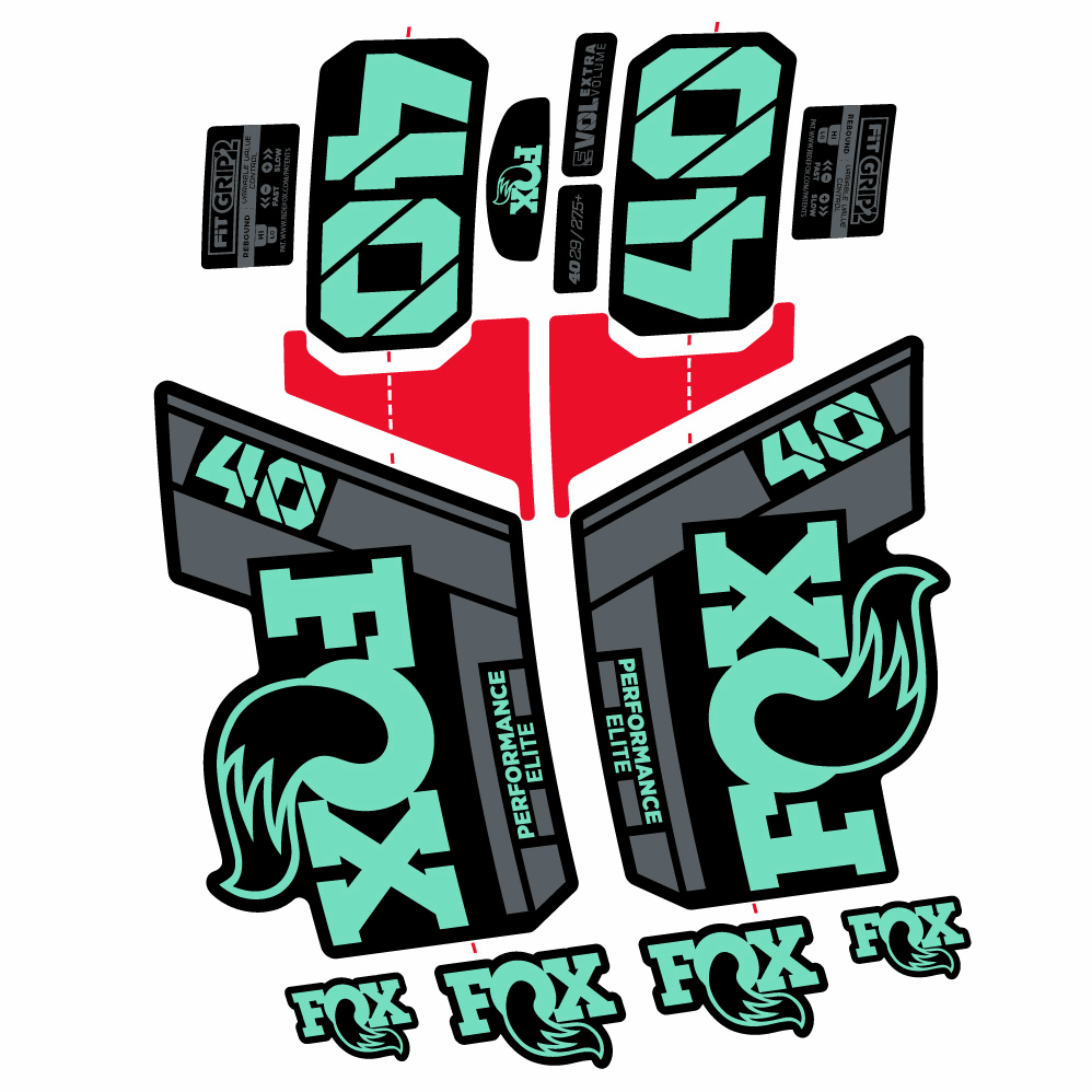 Stickers FOX 40 Performance Elite 2022 compatibles Autocollants fourche 29"