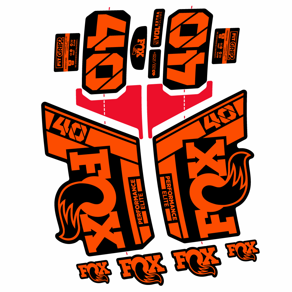 Stickers FOX 40 Performance Elite 2022 compatibles Autocollants fourche 29"