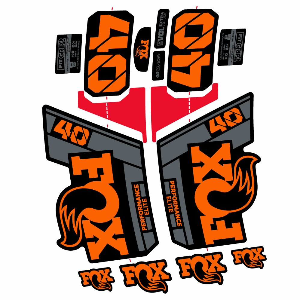 Stickers FOX 40 Performance Elite 2022 compatibles Autocollants fourche 29"