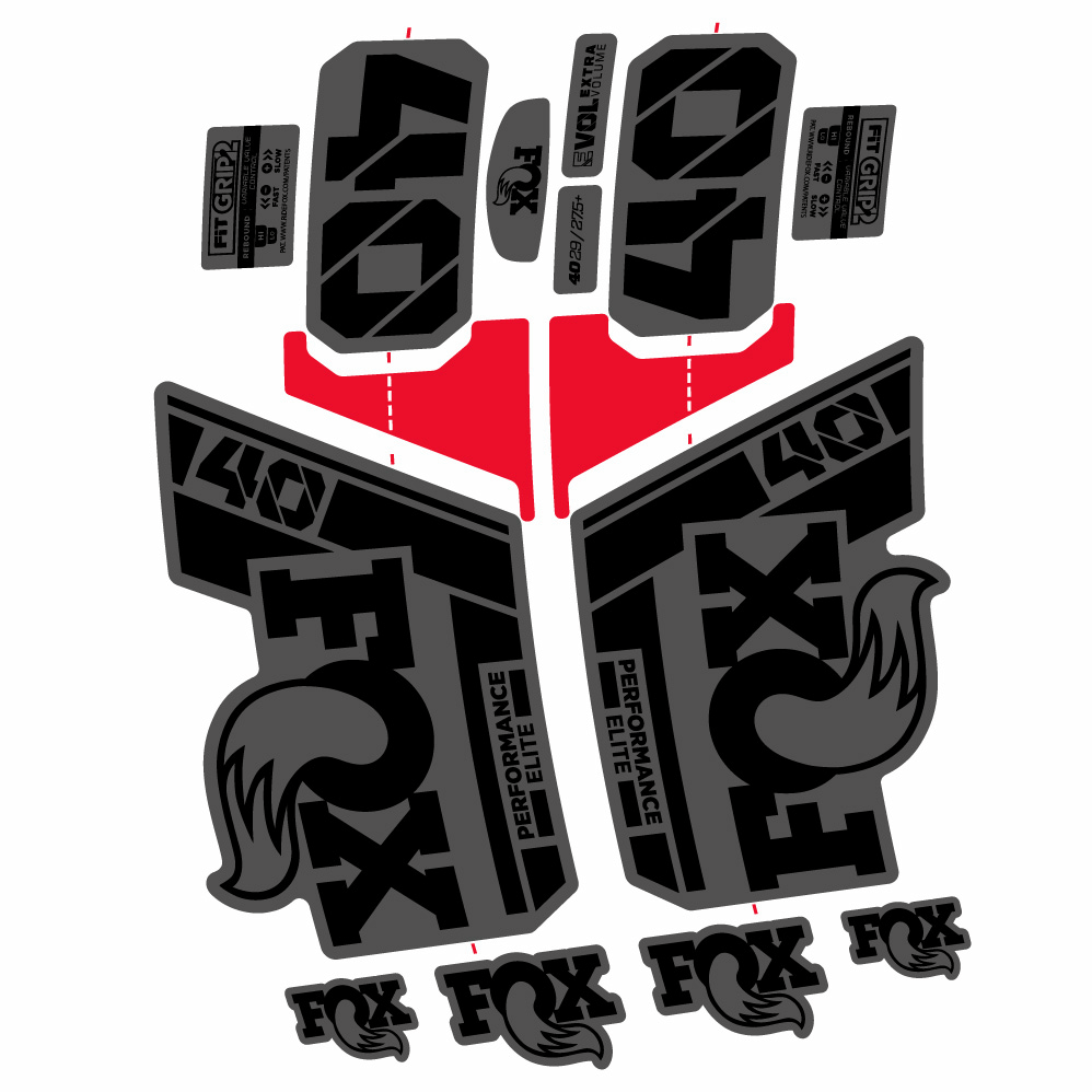 Stickers FOX 40 Performance Elite 2022 compatibles Autocollants fourche 29"