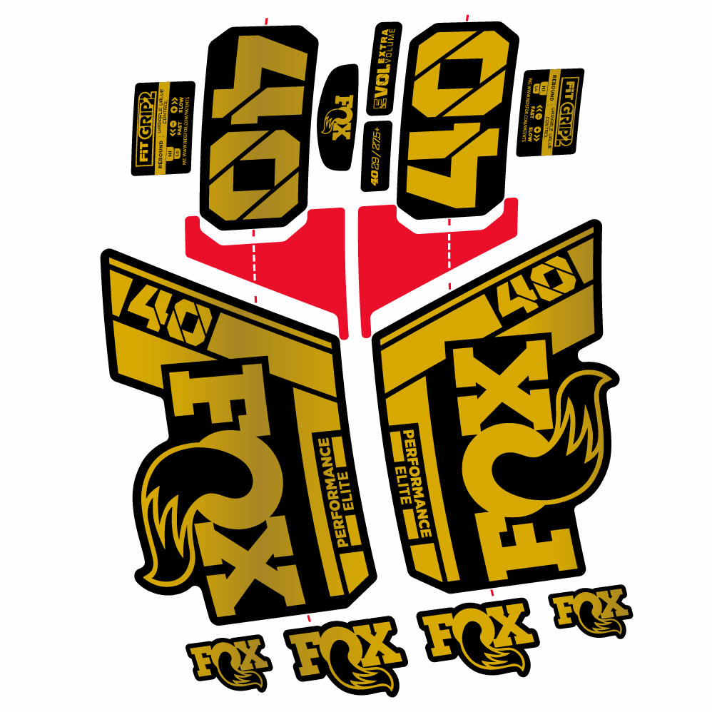 Stickers FOX 40 Performance Elite 2022 compatibles Autocollants fourche 29"