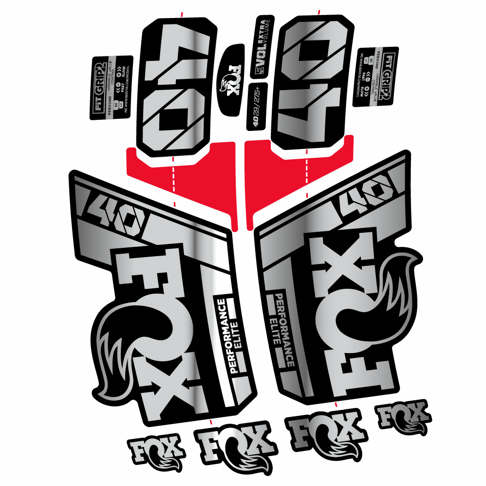Stickers FOX 40 Performance Elite 2022 compatibles Autocollants fourche 29"