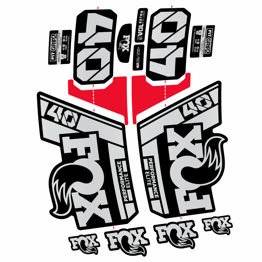 Stickers FOX 40 Performance Elite 2022 compatibles Autocollants fourche 29"