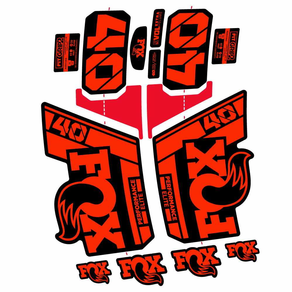 Stickers FOX 40 Performance Elite 2022 compatibles Autocollants fourche 29"