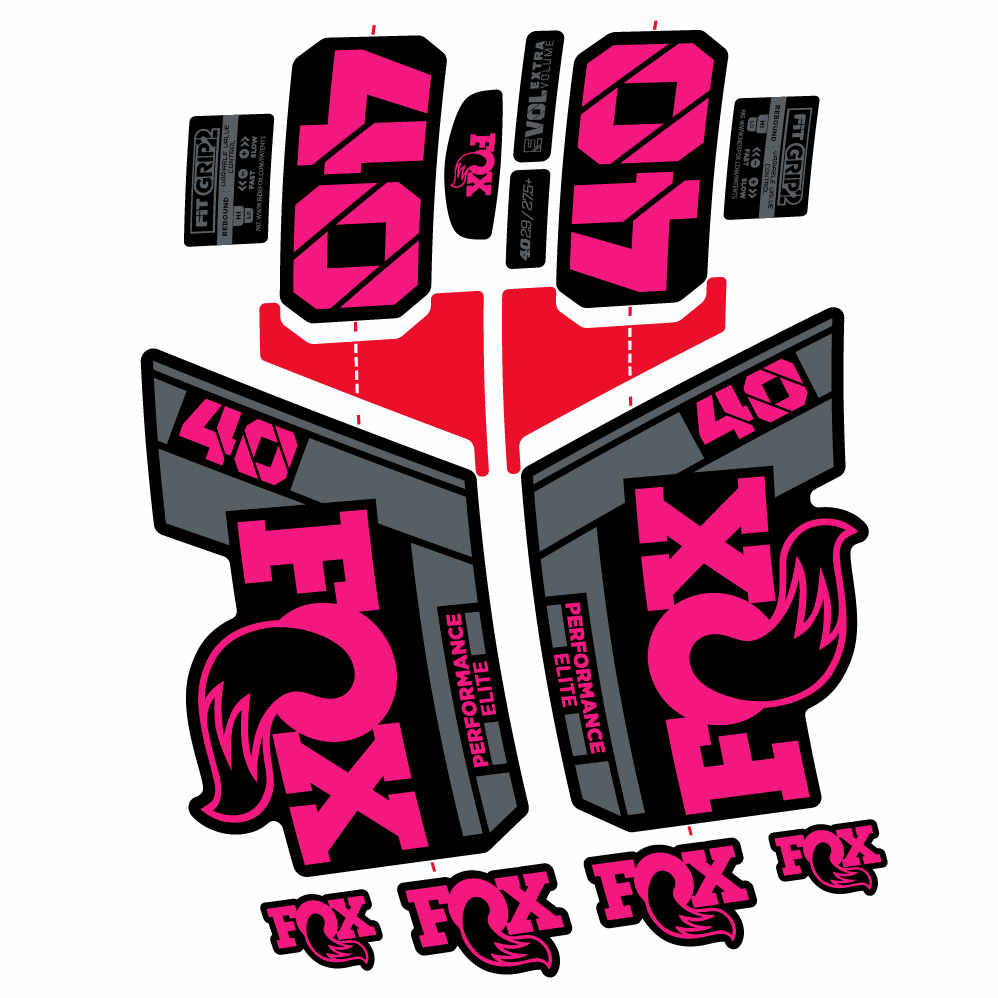 Stickers FOX 40 Performance Elite 2022 compatibles Autocollants fourche 29"