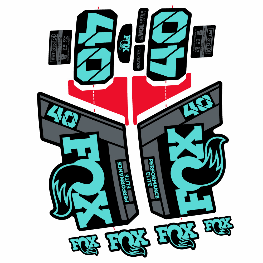 Stickers FOX 40 Performance Elite 2022 compatibles Autocollants fourche 29"