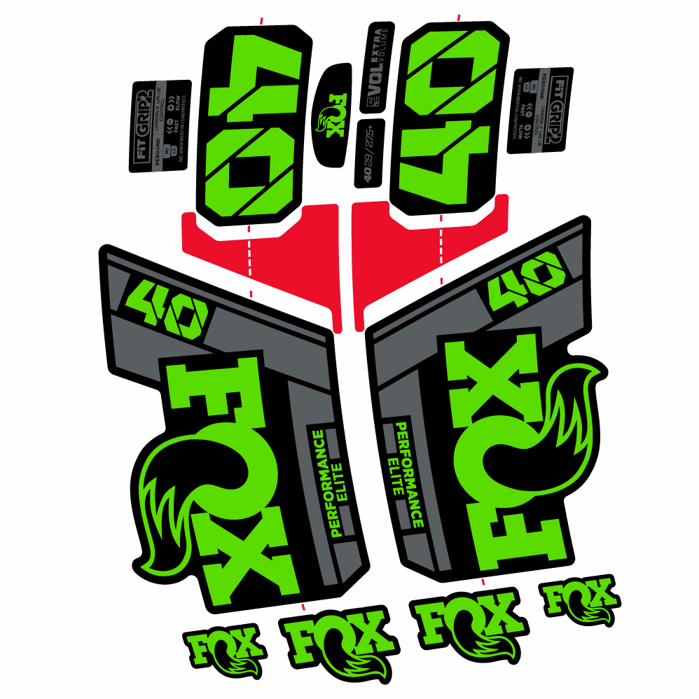 Stickers FOX 40 Performance Elite 2022 compatibles Autocollants fourche 29"