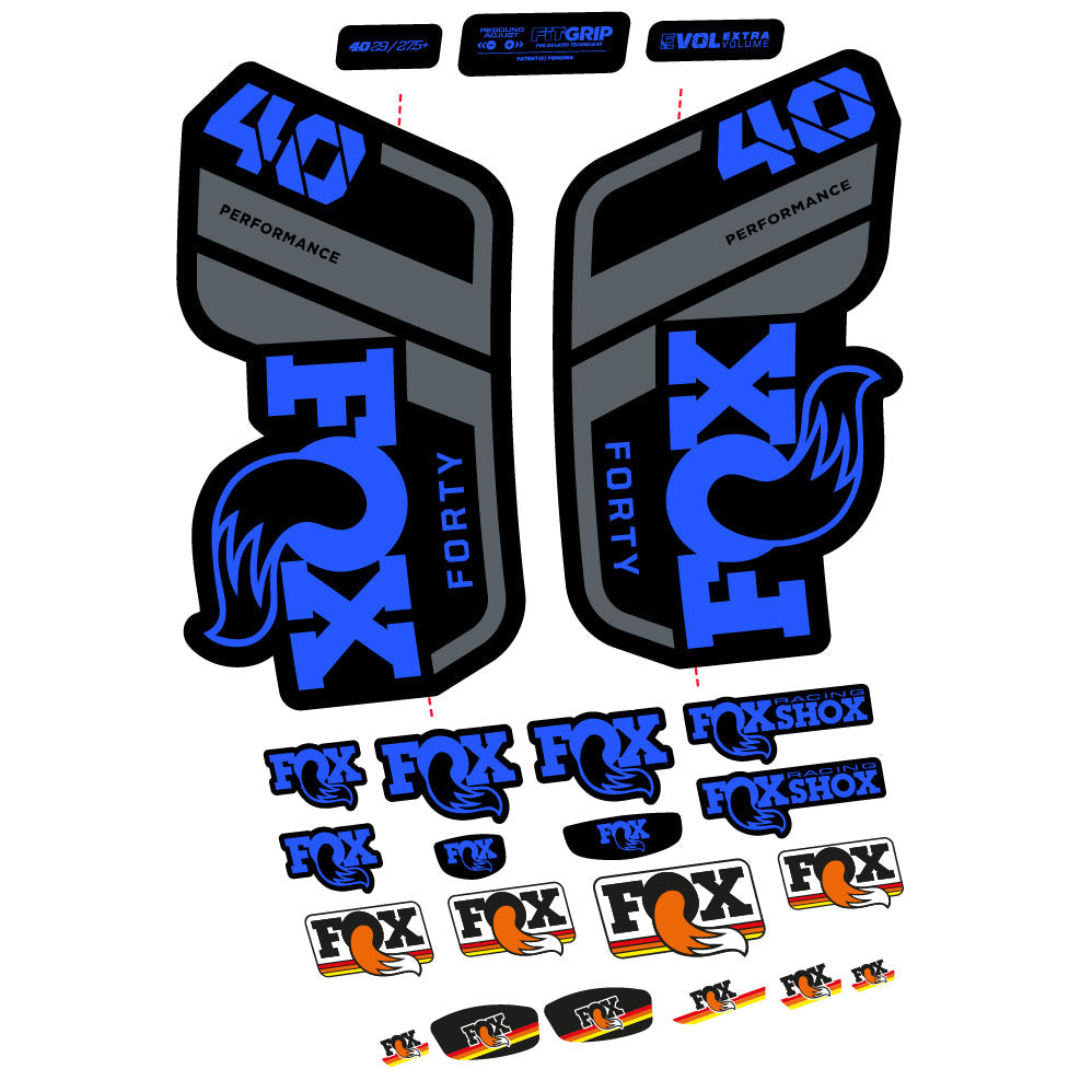 Stickers Fox 40 Performance 2021 compatibles Autocollants fourche 29"