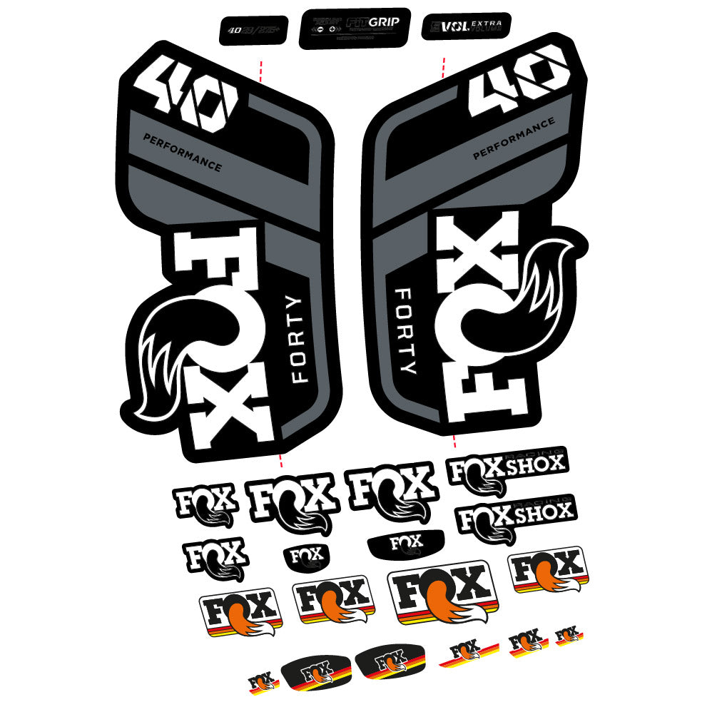 Stickers Fox 40 Performance 2021 compatibles Autocollants fourche 29"