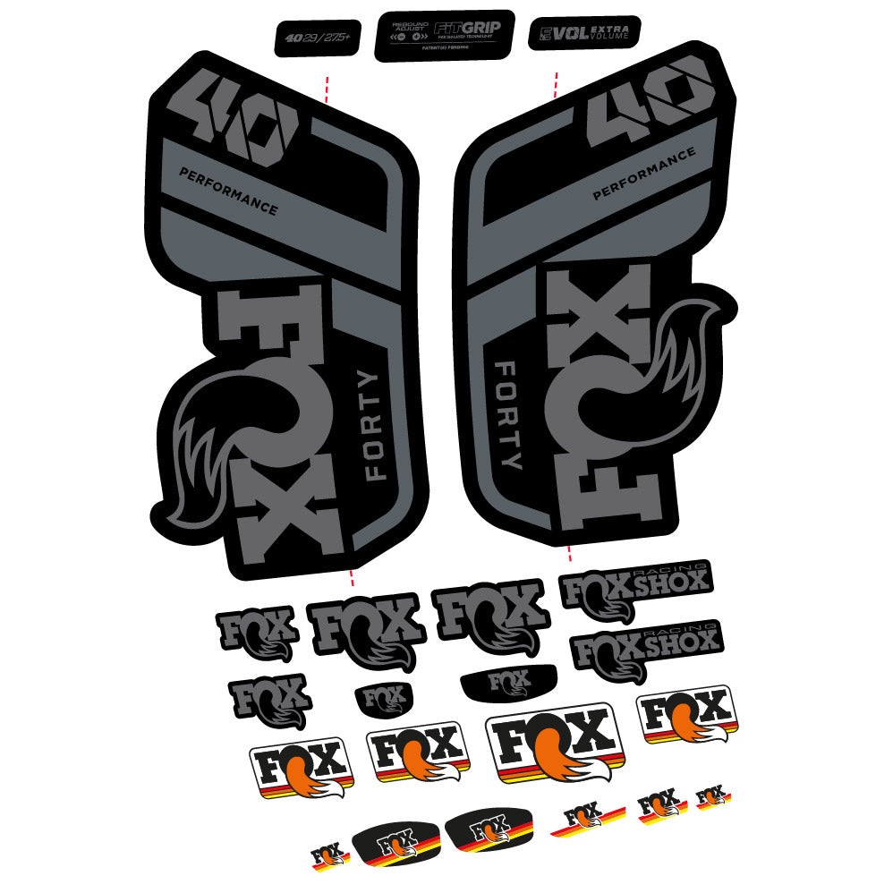 Stickers Fox 40 Performance 2021 compatibles - Autocollants fourche VTT