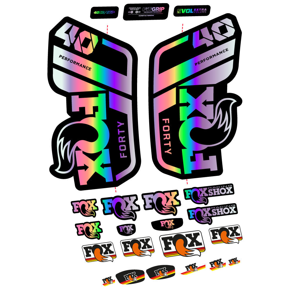 Stickers Fox 40 Performance 2021 compatibles - Autocollants fourche VTT