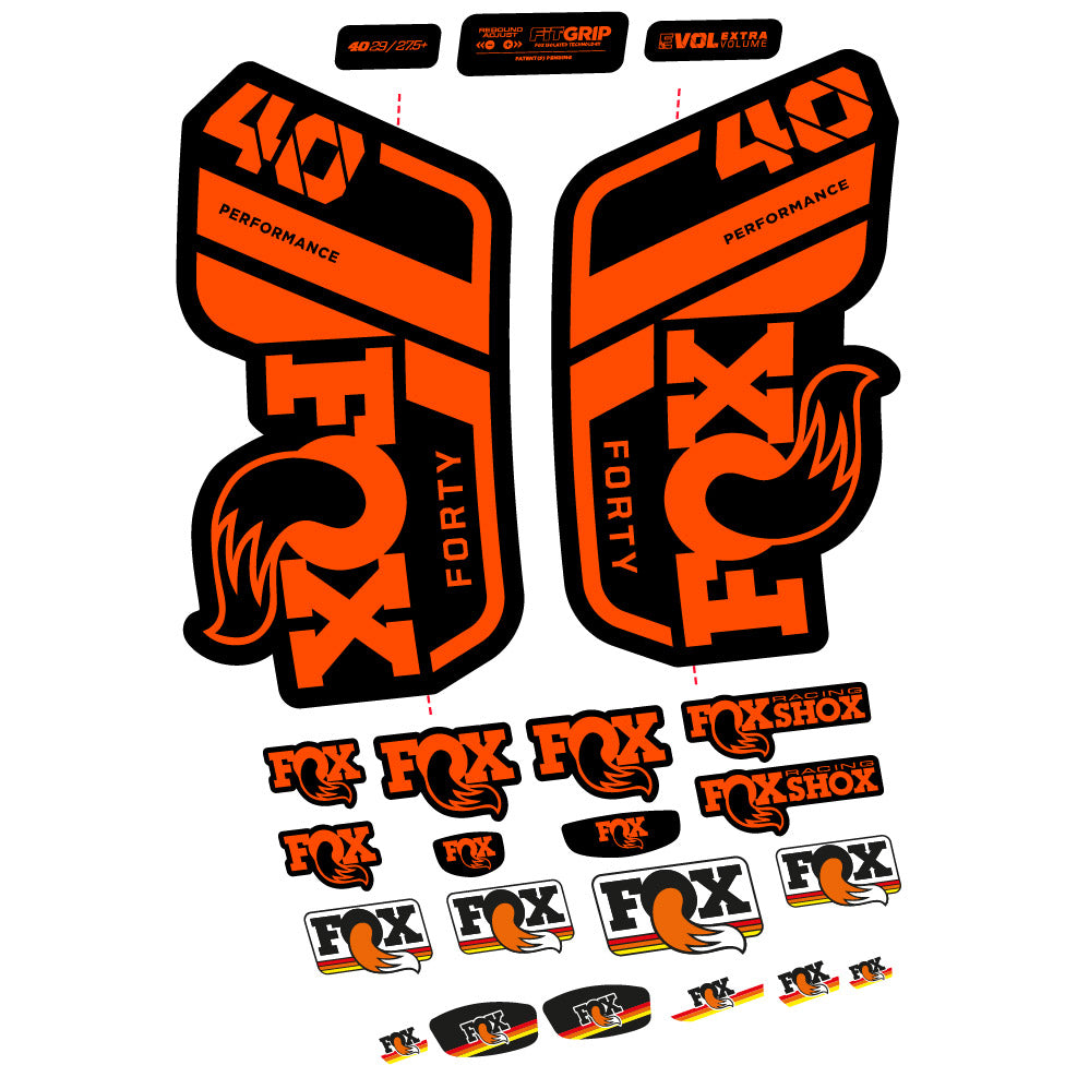 Stickers Fox 40 Performance 2021 compatibles Autocollants fourche 29"