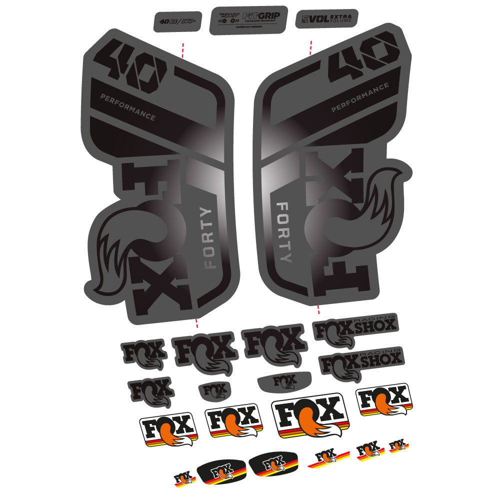 Stickers Fox 40 Performance 2021 compatibles - Autocollants fourche VTT