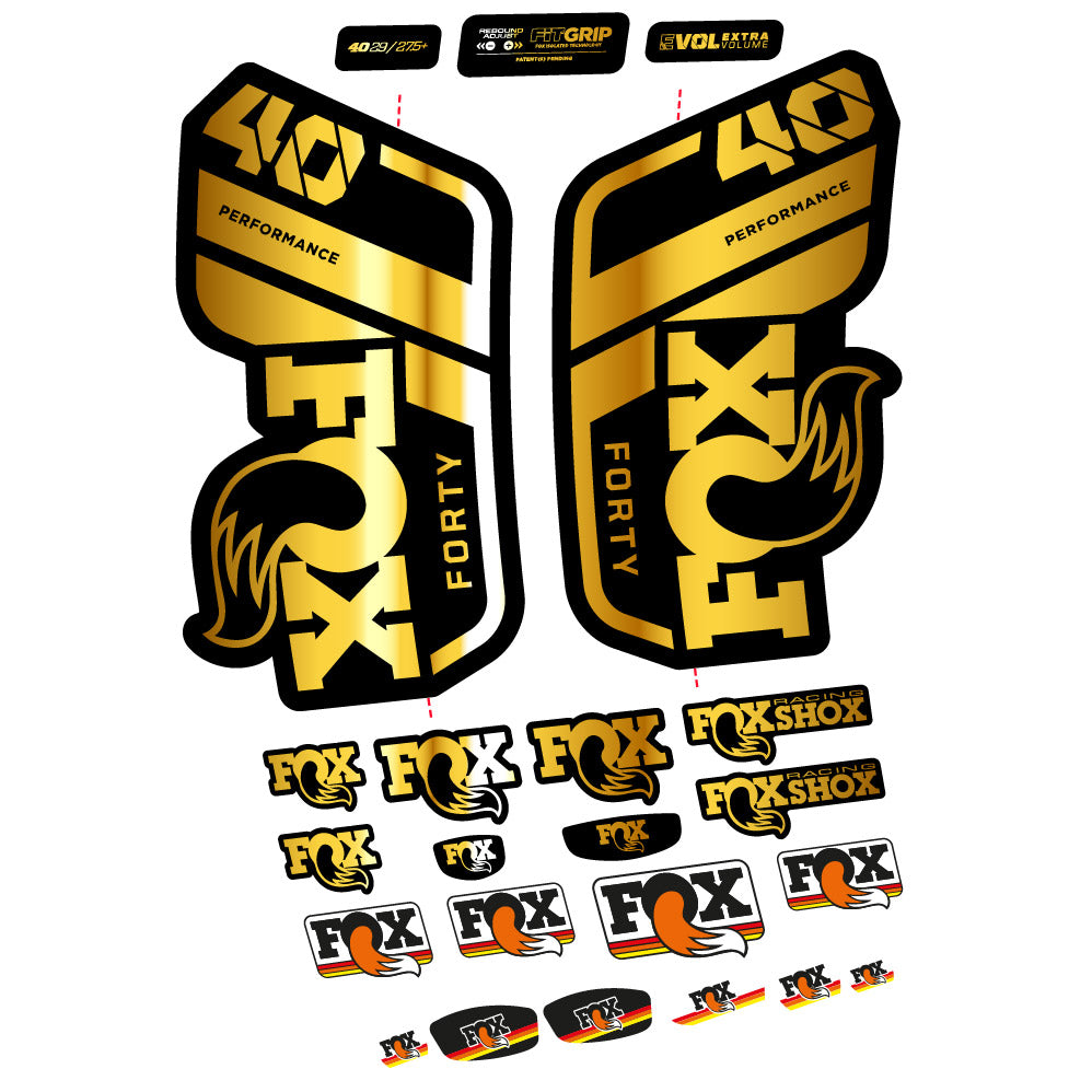 Stickers Fox 40 Performance 2021 compatibles - Autocollants fourche VTT