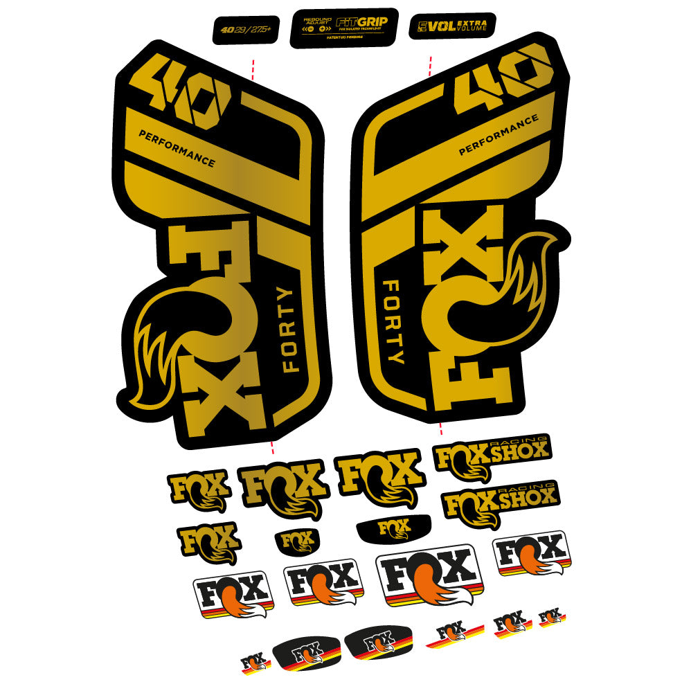 Stickers Fox 40 Performance 2021 compatibles Autocollants fourche 29"