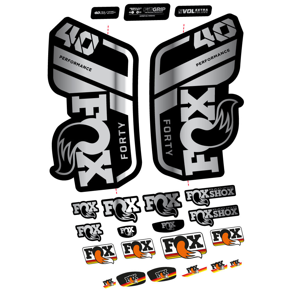 Stickers Fox 40 Performance 2021 compatibles - Autocollants fourche VTT
