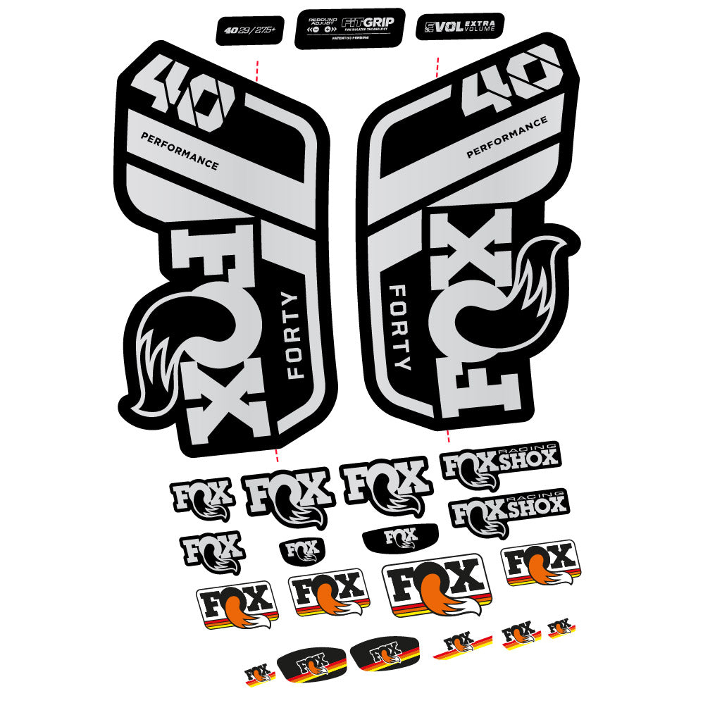Stickers Fox 40 Performance 2021 compatibles Autocollants fourche 29"