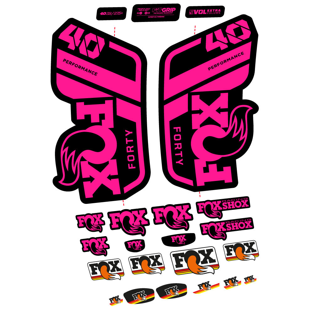 Stickers Fox 40 Performance 2021 compatibles Autocollants fourche 29"