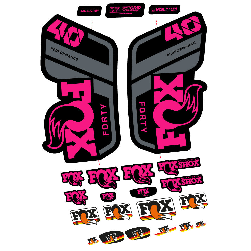Stickers Fox 40 Performance 2021 compatibles Autocollants fourche 29"