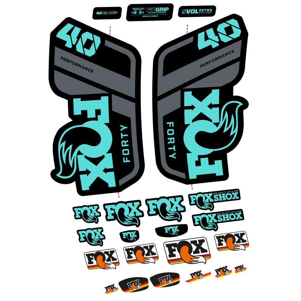 Stickers Fox 40 Performance 2021 compatibles Autocollants fourche 29"