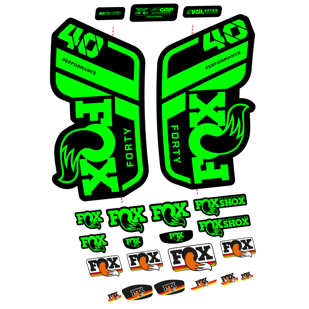 Stickers Fox 40 Performance 2021 compatibles Autocollants fourche 29"