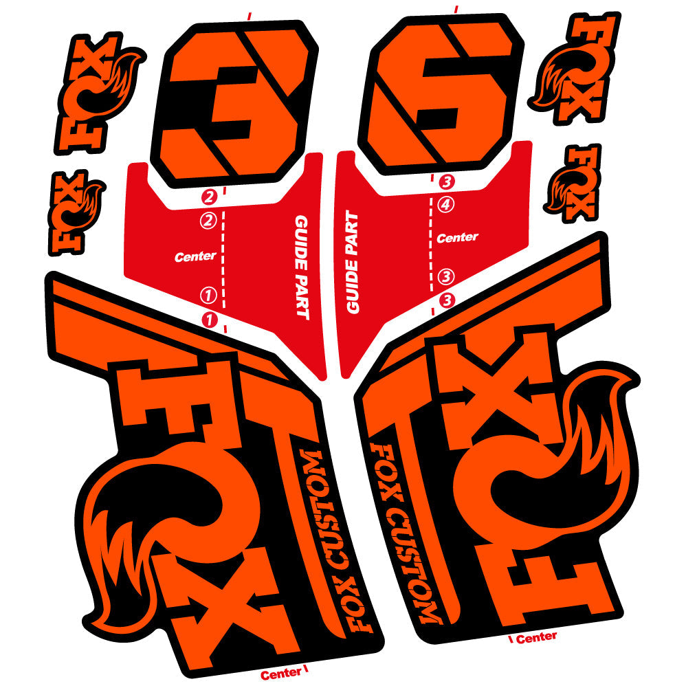 Stickers Fox Custom 2022 compatibles Autocollants fourche