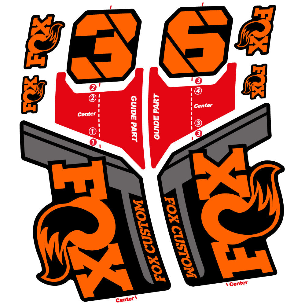 Stickers Fox Custom 2022 compatibles Autocollants fourche