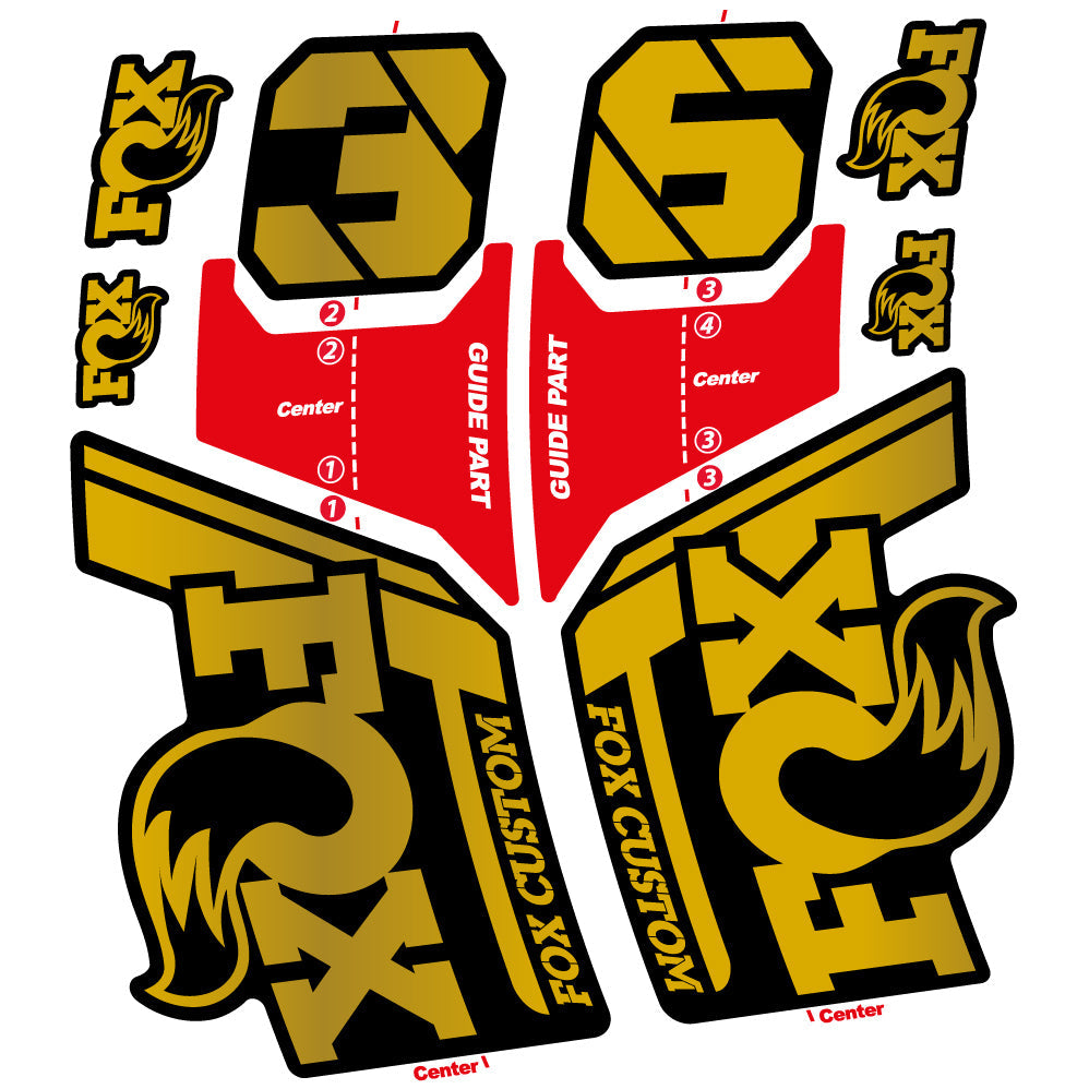 Stickers Fox Custom 2022 compatibles Autocollants fourche