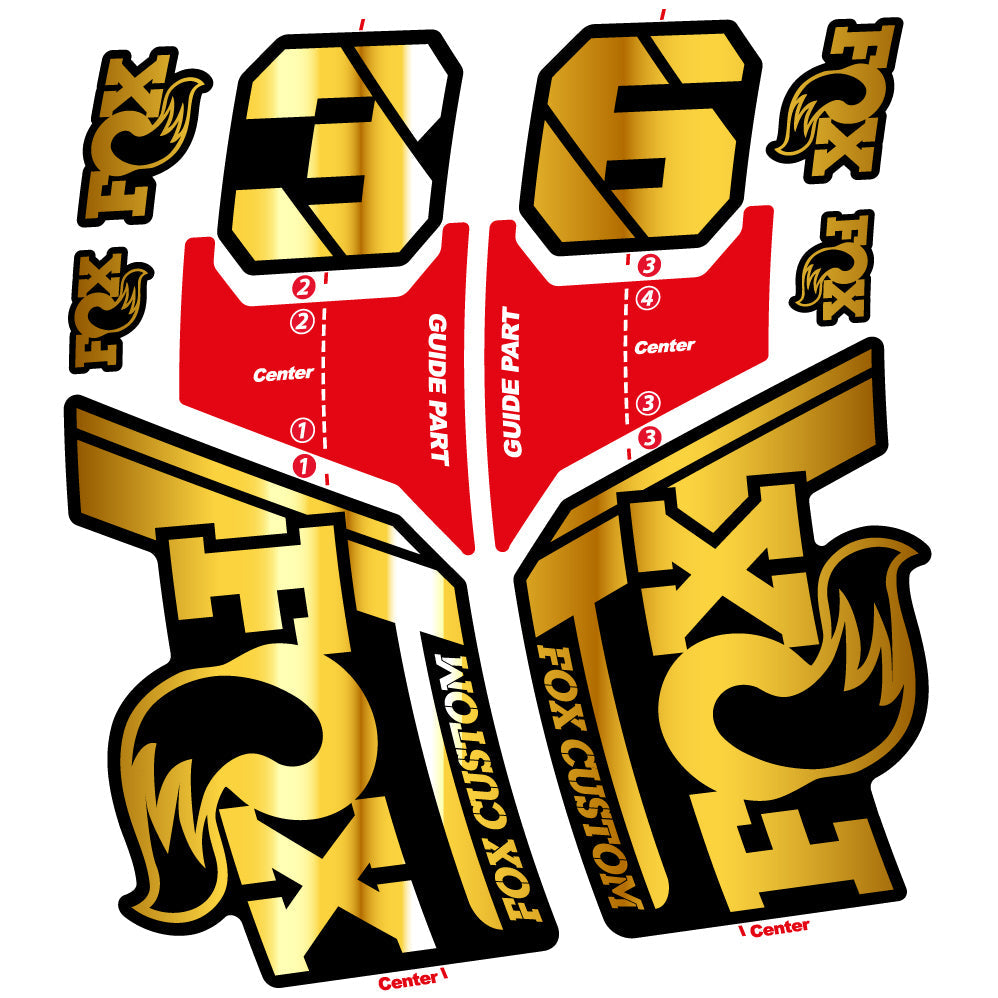 Stickers Fox Custom 2022 compatibles Autocollants fourche