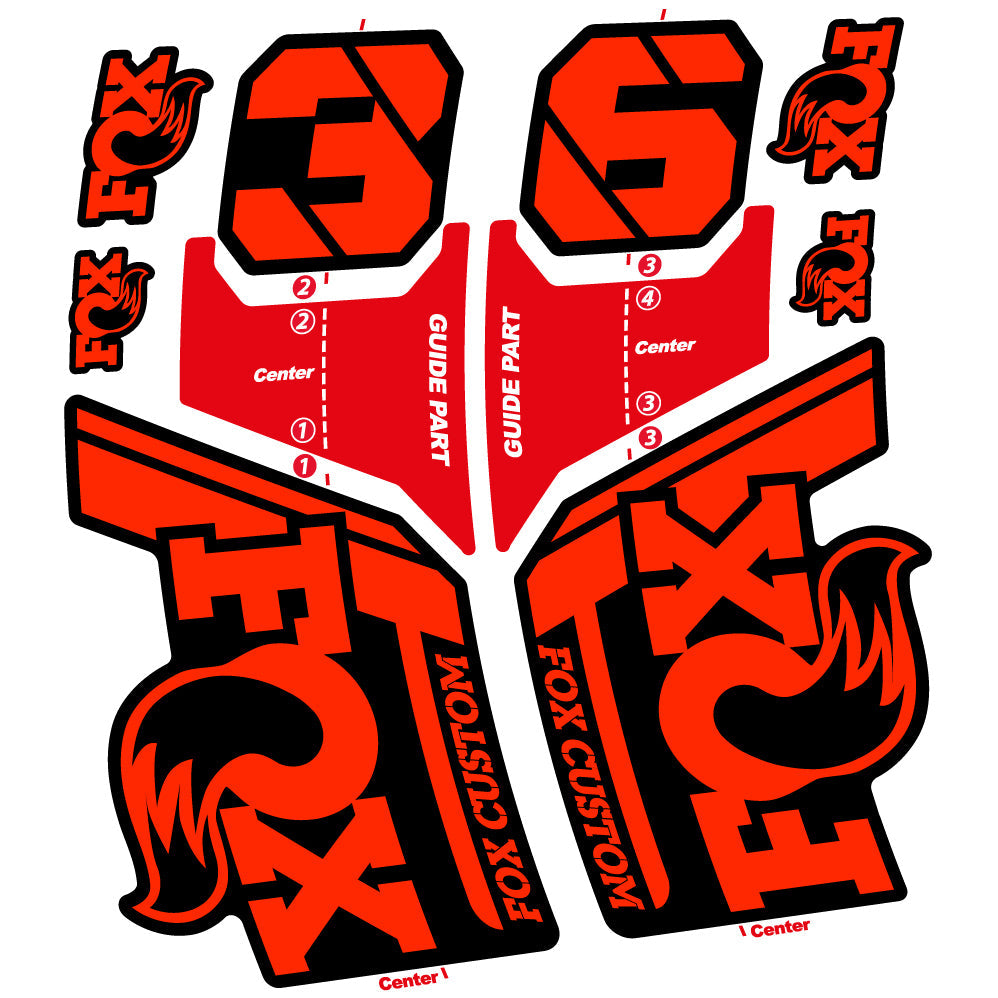 Stickers Fox Custom 2022 compatibles Autocollants fourche