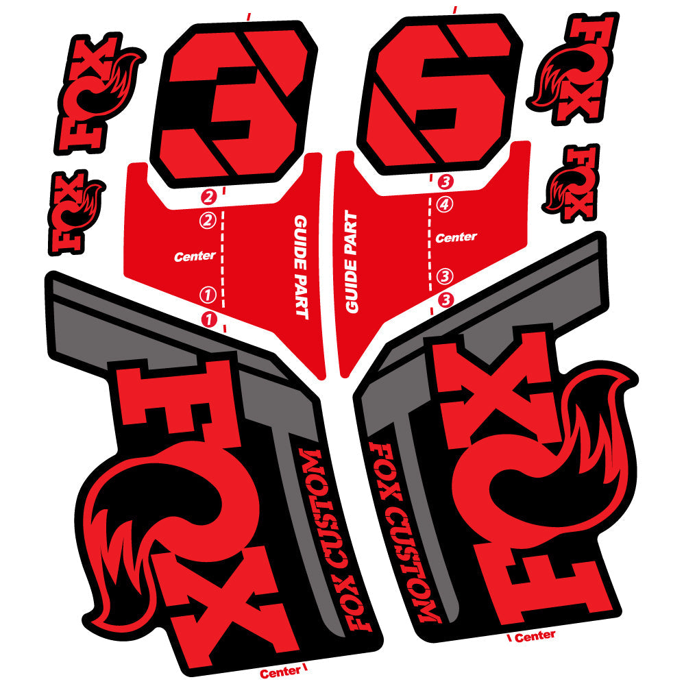 Stickers Fox Custom 2022 compatibles Autocollants fourche