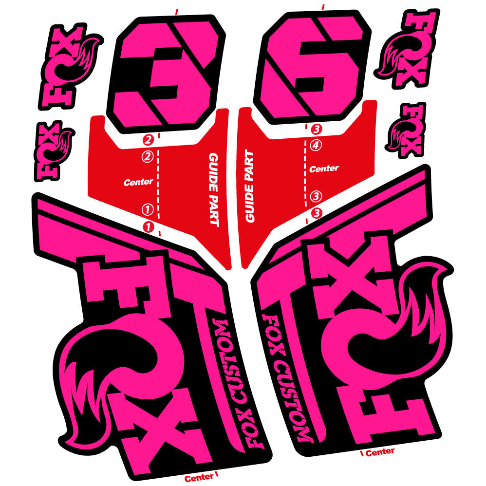 Stickers Fox Custom 2022 compatibles Autocollants fourche