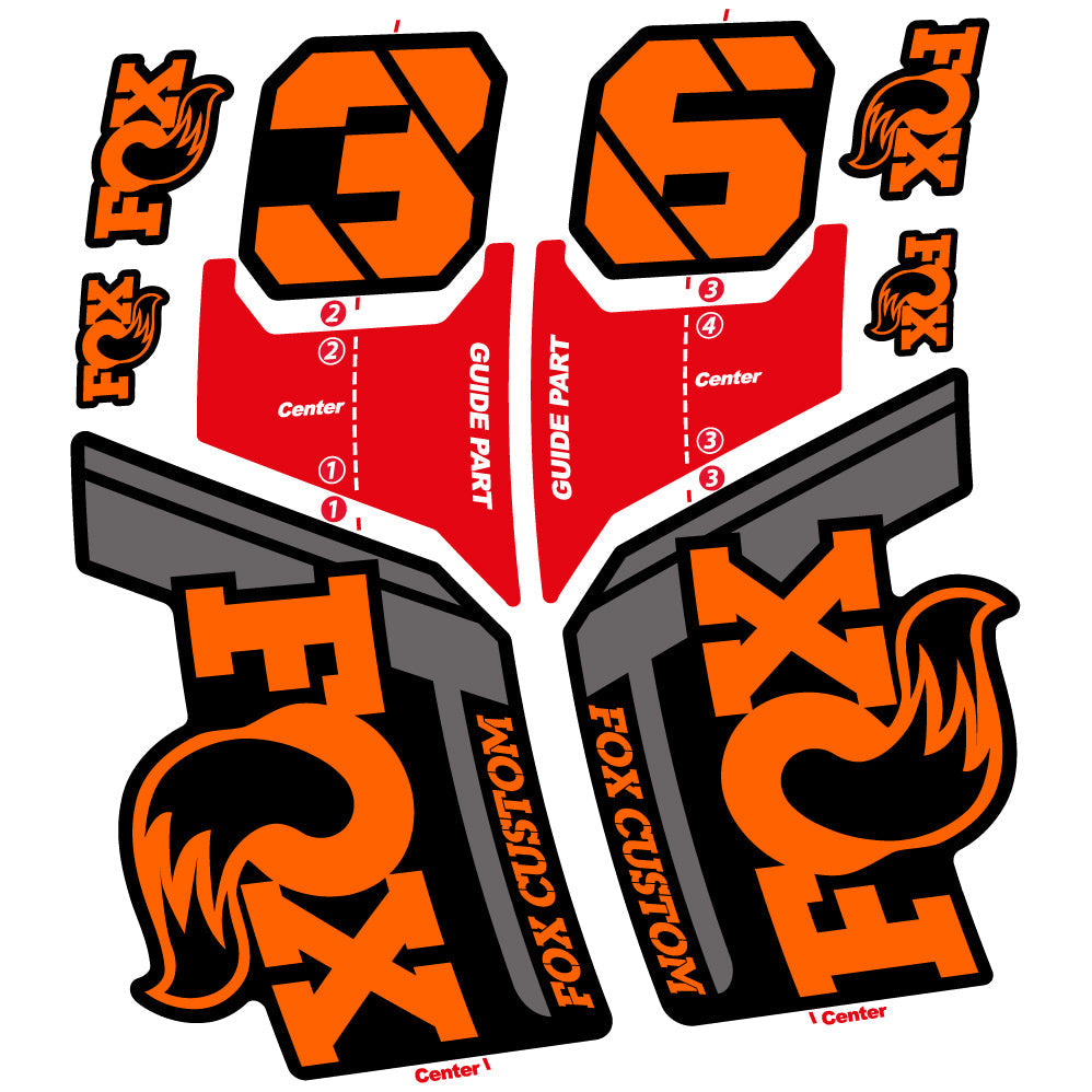 Stickers Fox Custom 2022 compatibles Autocollants fourche