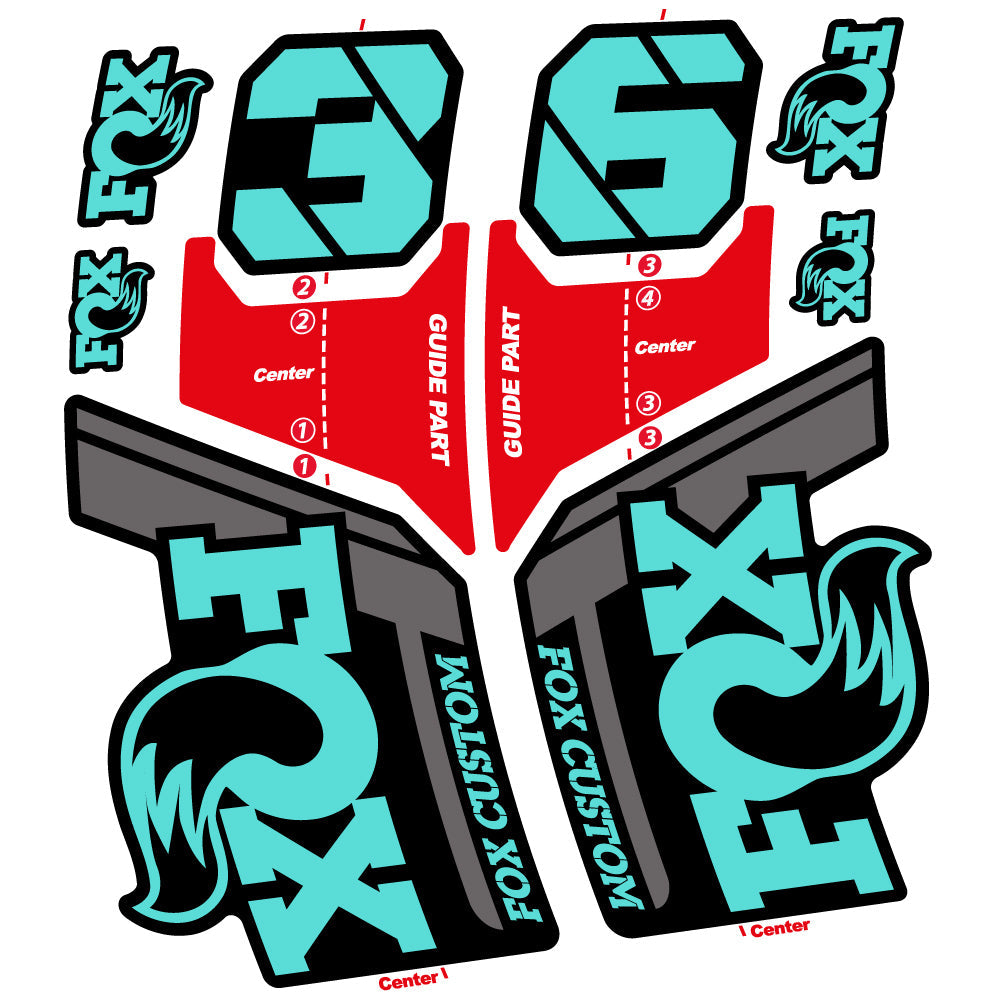 Stickers Fox Custom 2022 compatibles Autocollants fourche