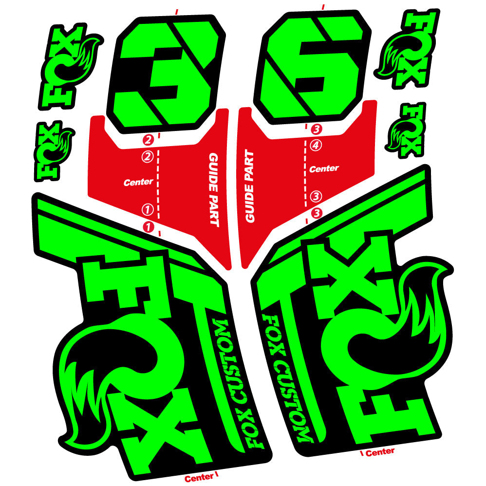 Stickers Fox Custom 2022 compatibles Autocollants fourche